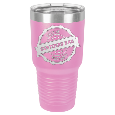 Lifetime Certified Dad Warranty 30oz Ringneck Tumbler